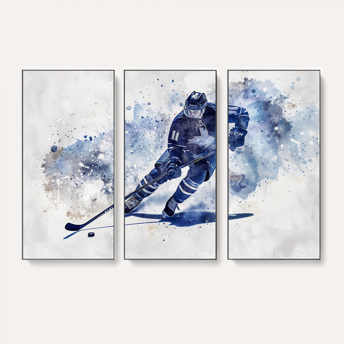 39795-MGV-CV-36X24 - Hockey Player Wall Art Canvas Print