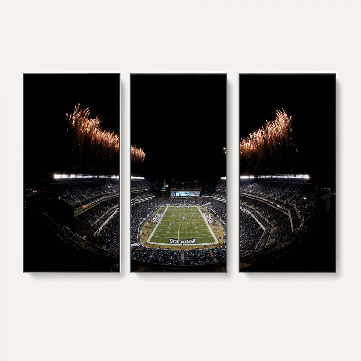 89680-MGV-CV-36X24 - Eagles Field Stadium Wall Art, Philadelphia Eagles Football, Framed and Ready to Hang