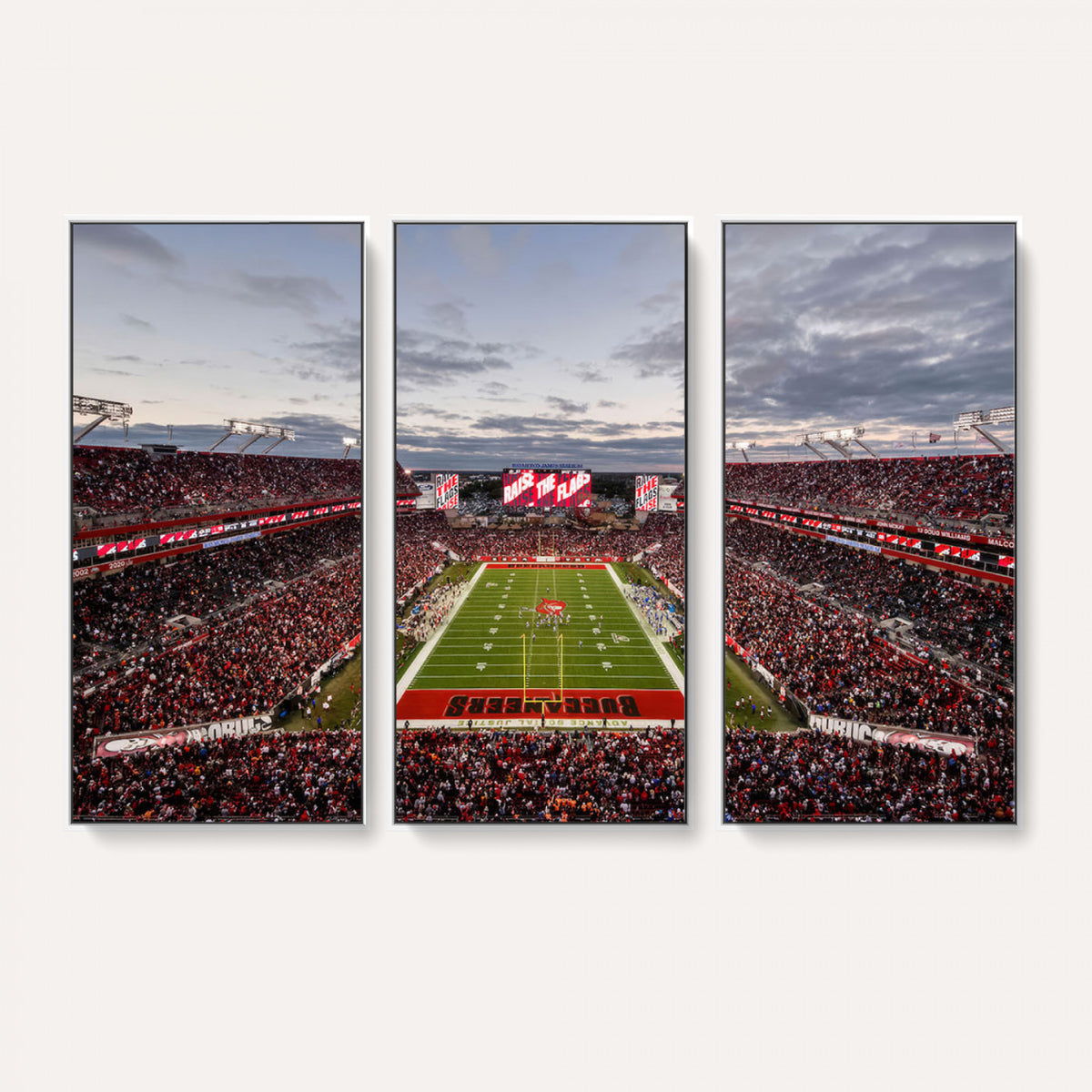 35698-MGV-CV-36X24 - Florida Tampa Raymond James Stadium Wall Art Canvas Print - NFL Football Stadium Print Canvas