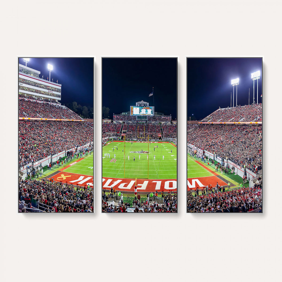 23086-MGV-CV-36X24 - NC State Wolfpack Canvas Print - Raleigh Carter-Finley Stadium Wall Art, Football Team Canvas Print