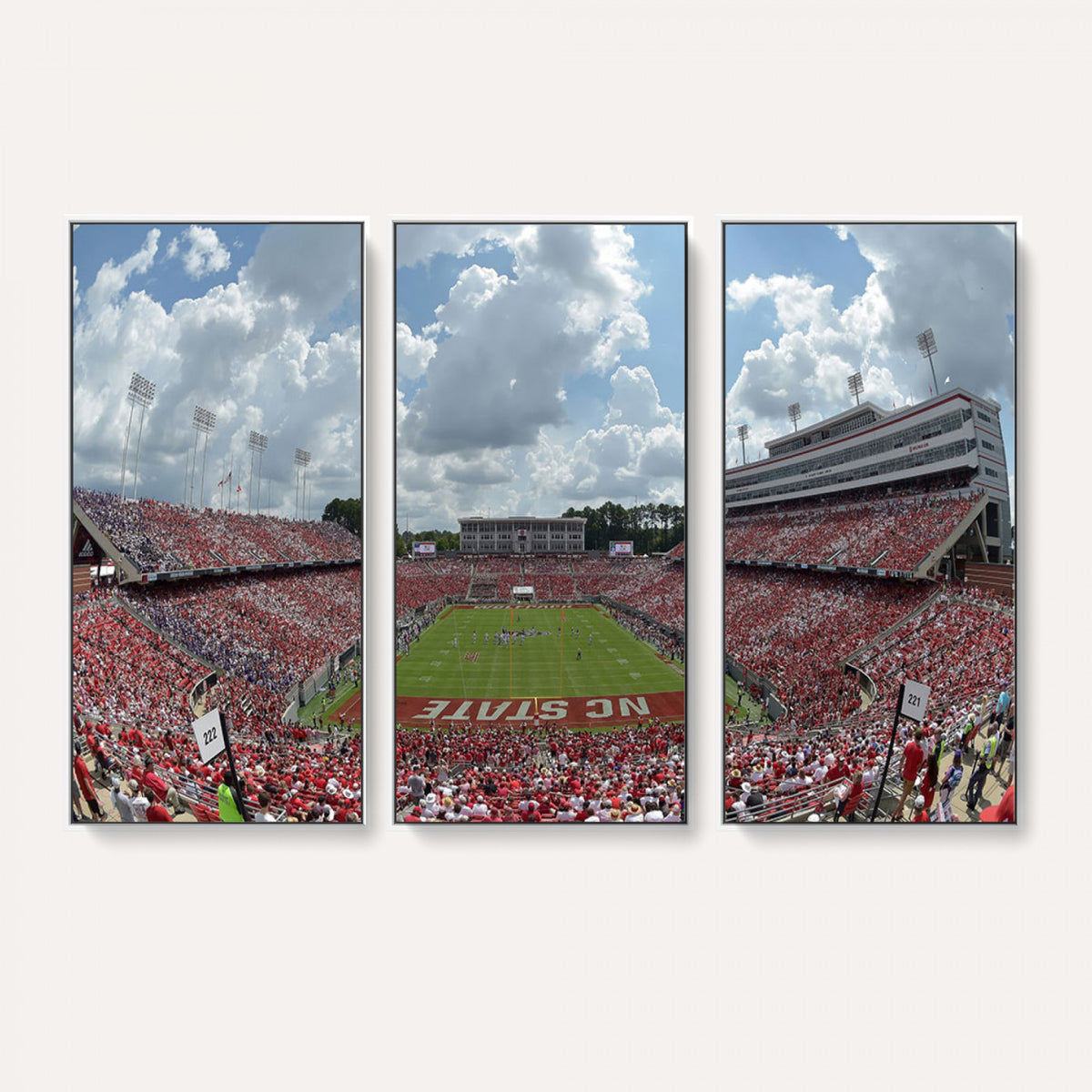 30640-MGV-CV-36X24 - NC State Wolfpack Football Team Print Canvas- Raleigh Carter-Finley Stadium Wall Art Canvas Print