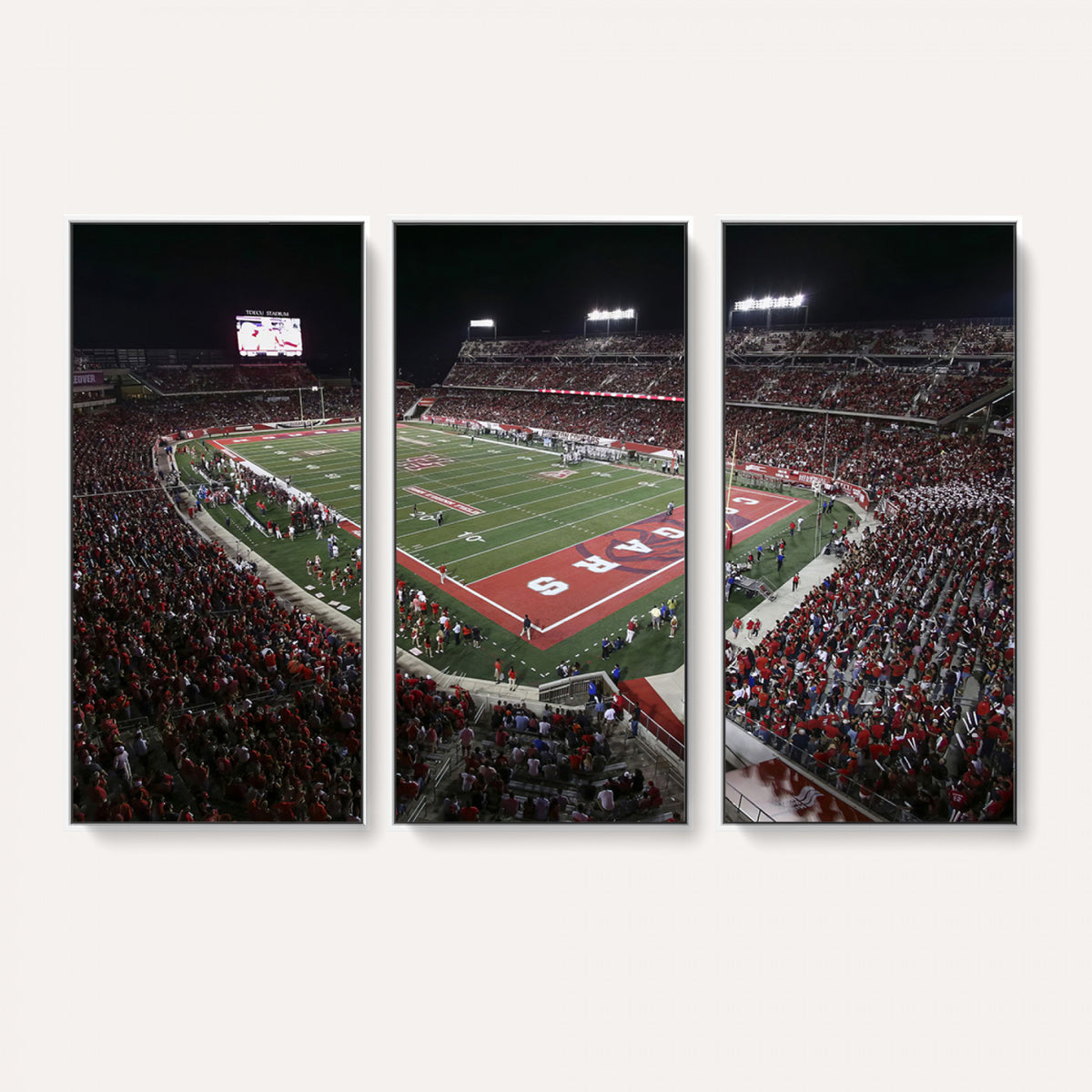 94207-MGV-CV-36X24 - Houston Cougars Football Team Print - Houston TDECU Stadium Wall Art Canvas Print