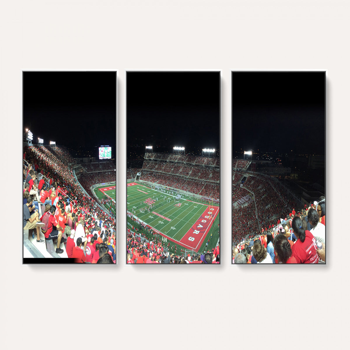 67036-MGV-CV-36X24 - Houston Cougars Football Team Print - Houston TDECU Stadium Wall Art Canvas Print