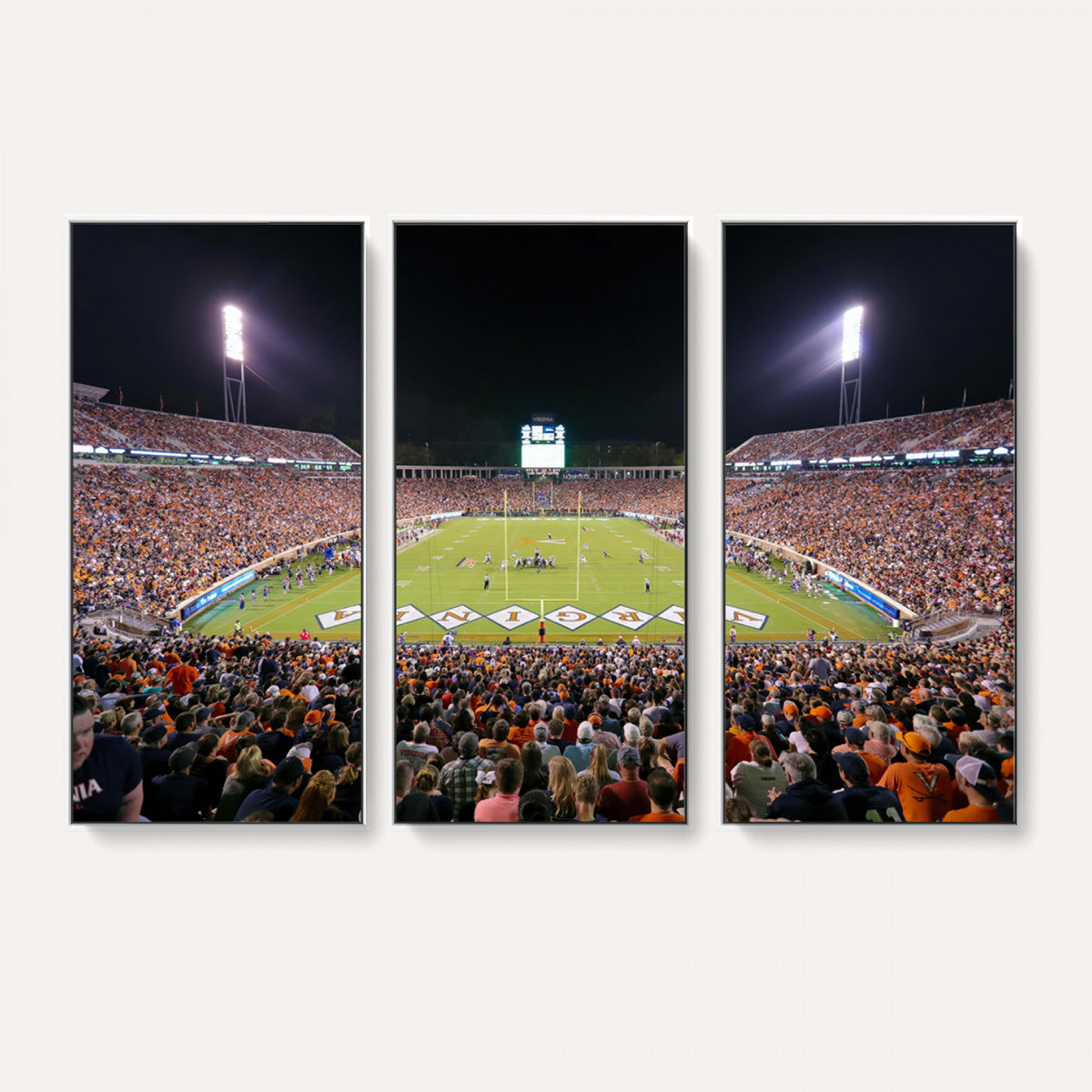 98441-MGV-CV-36X24 - Virginia Cavaliers Football Team Print - Charlottesville Scott Stadium Wall Art Canvas Print