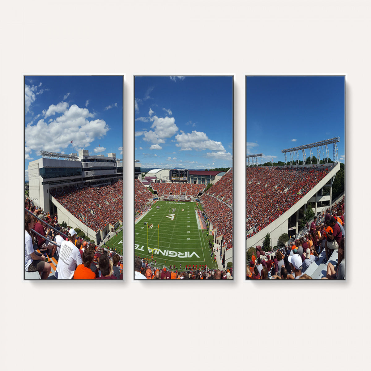 87769-MGV-CV-36X24 - Virginia Tech Hokies Football Team Print - Blacksburg Lane Stadium Wall Art Canvas Print