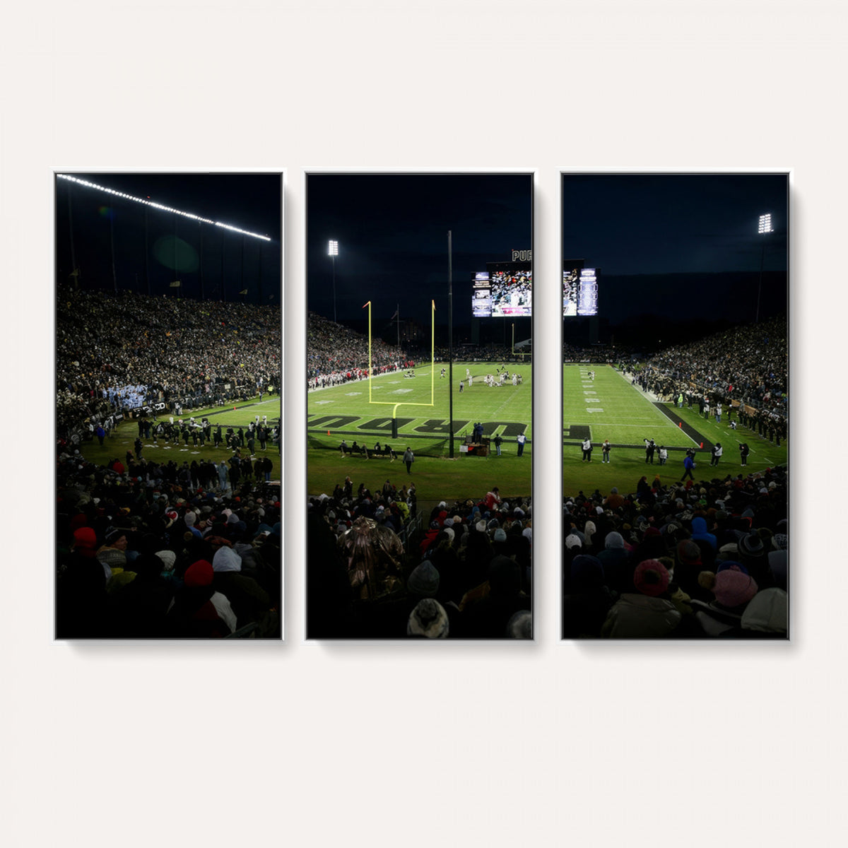 60140-MGV-CV-36X24 - Purdue Boilermakers Football Team Print - West Lafayette Ross–Ade Stadium Wall Art Canvas Print