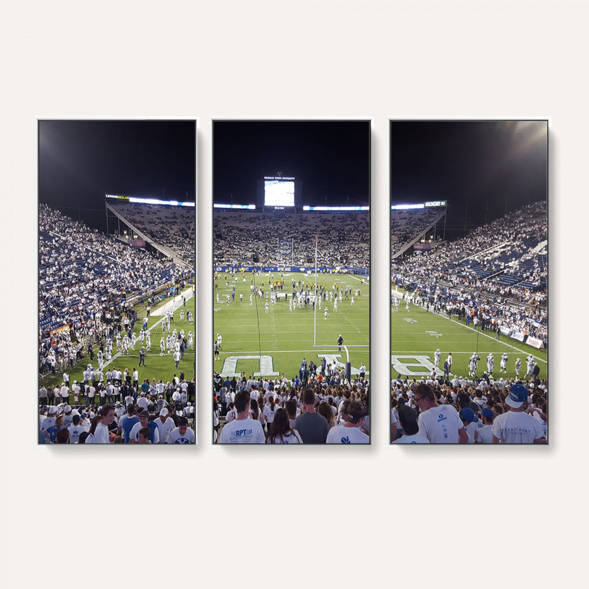 65036-MGV-CV-36X24 - Brigham Young University Cougars Football Print Canvas - Provo LaVell Edwards Stadium Wall Art