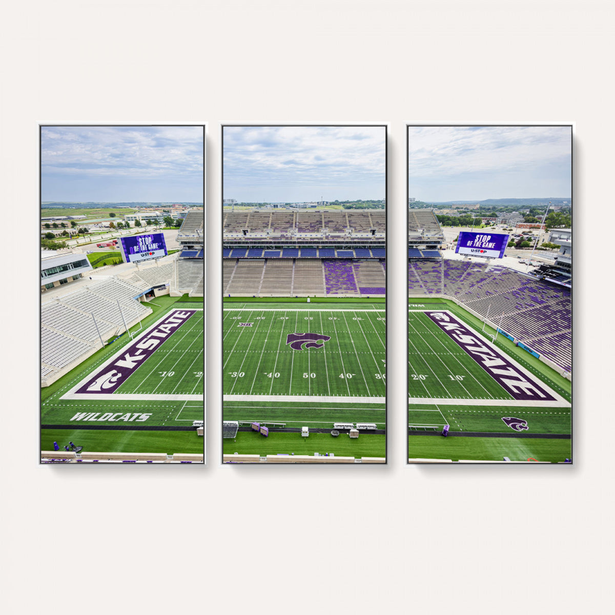 29452-MGV-CV-36X24 - KState Wildcats Football Team Print - Manhattan Bill Snyder Family Football Stadium Wall Art Canvas