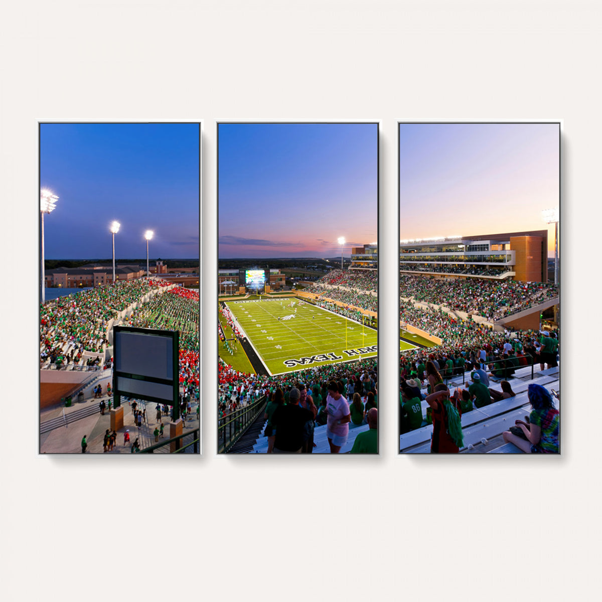 25916-MGV-CV-36X24 - University of North Texas Mean Green Football Team Print - Denton DATCU Stadium Canvas Print Wall