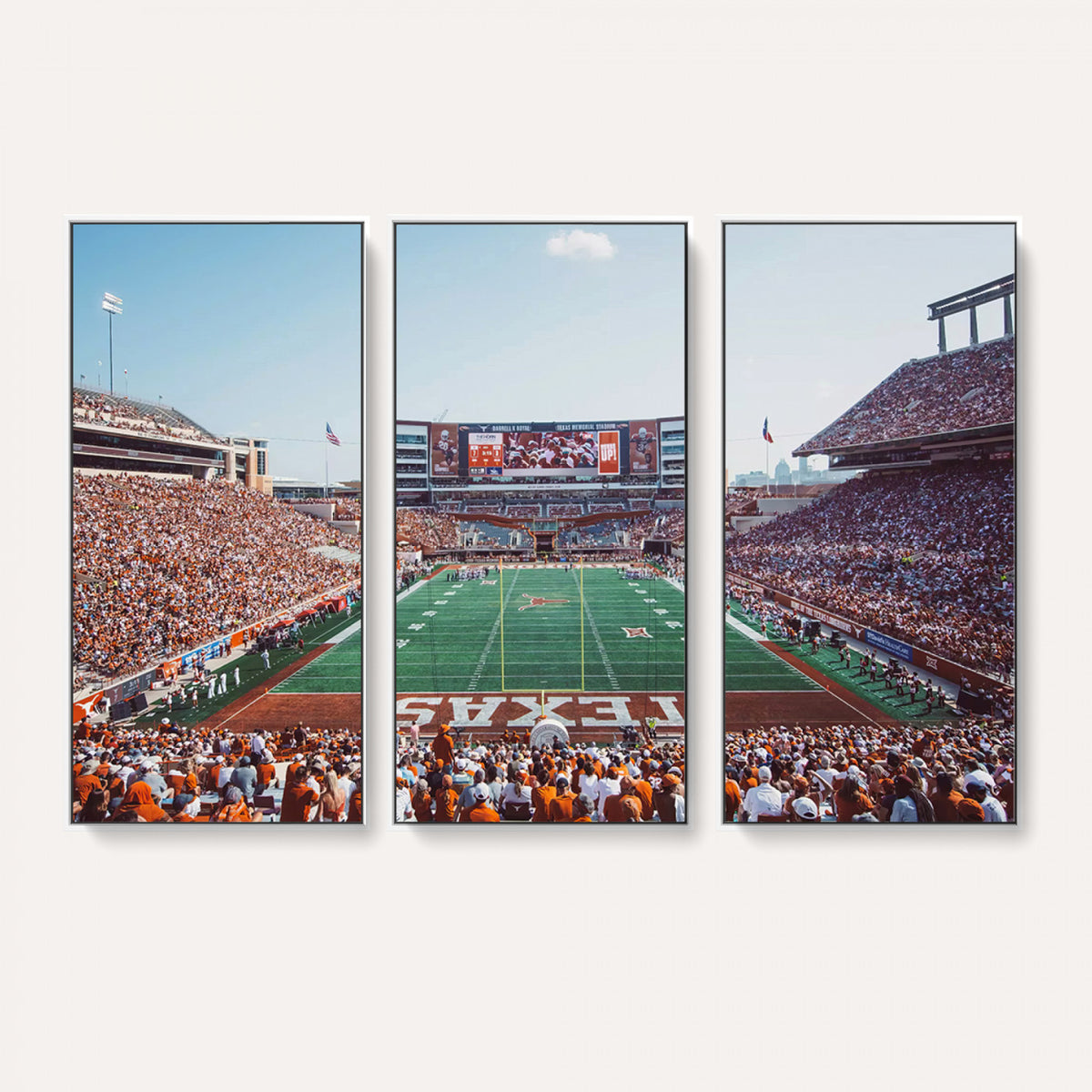 14826-MGV-CV-36X24 - Framed Texas Memorial Stadium Canvas, University of Texas Longhorns Football Team Print - Austin