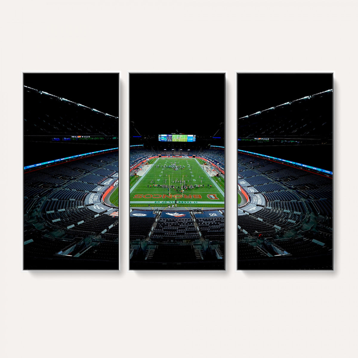 14797-MGV-CV-36X24 - Denver Broncos Football Team Print Canvas- Denver Empower Field at Mile High Stadium Wall Art Canvas