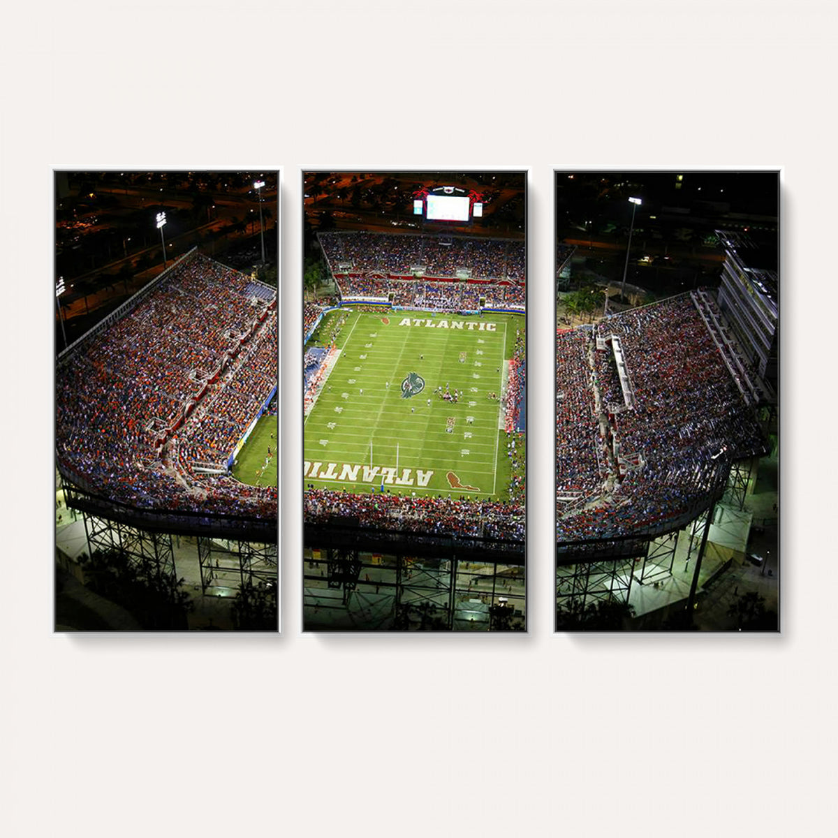 72354-MGV-CV-36X24 - Florida Atlantic University Owls Football Team Print - Boca Raton FAU Stadium Wall Art Canvas Print