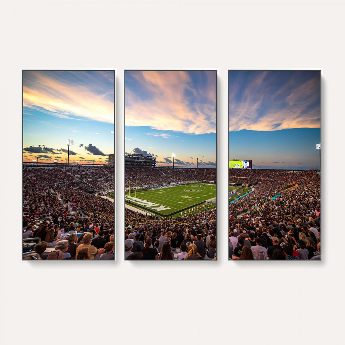 50243-MGV-CV-36X24 - UCF Knights Football Team Print - Orlando FBC Mortgage Stadium Wall Art Canvas Print