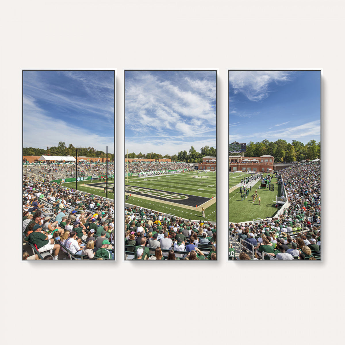 67799-MGV-CV-36X24 - University of Charlotte 49ers Football Team Print - Charlotte Jerry Richardson Stadium Canvas Print