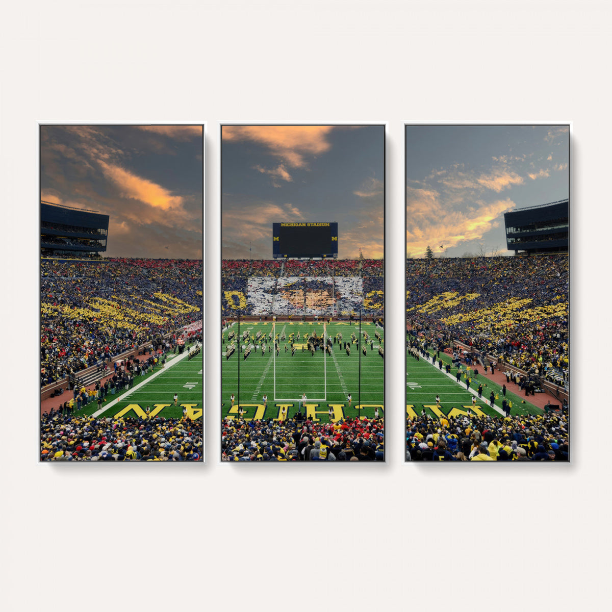81843-MGV-CV-36X24 - University of Michigan Wolverines Print Canvas, Football Team Print - Ann Arbor Michigan Stadium