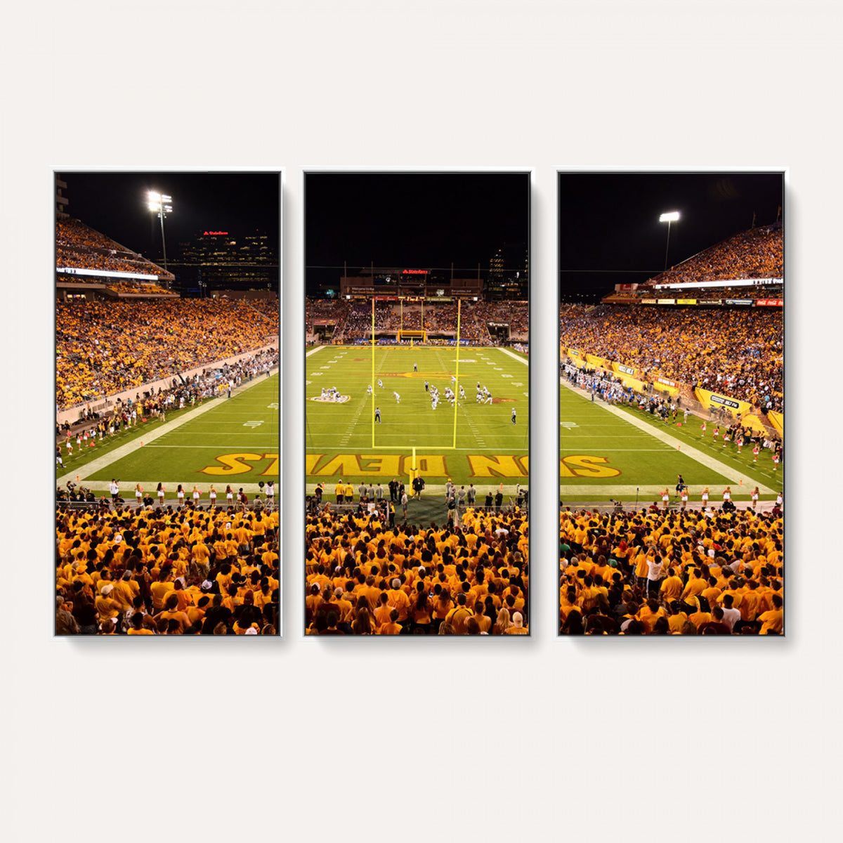 21588-MGV-CV-36X24 - ASU Sun Devils Football Team Print - Phoenix Mountain America Stadium Wall Art Canvas Print
