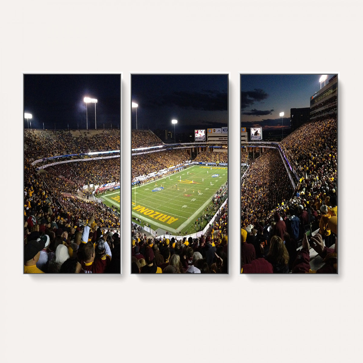75716-MGV-CV-36X24 - ASU Sun Devils Football Team Print Canvas - Phoenix Mountain America Stadium Wall Art Canvas Print