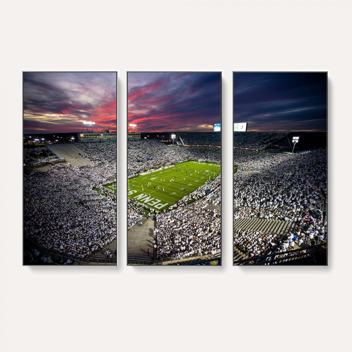 37304-MGV-CV-36X24 - Penn State Nittany Lions Football Team Print - University Park Beaver Stadium Art Canvas Print
