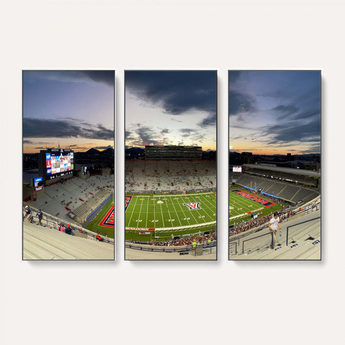 24339-MGV-CV-36X24 - Arizona Wildcats Football Team Print - Tucson Arizona Stadium Wall Art Canvas Print