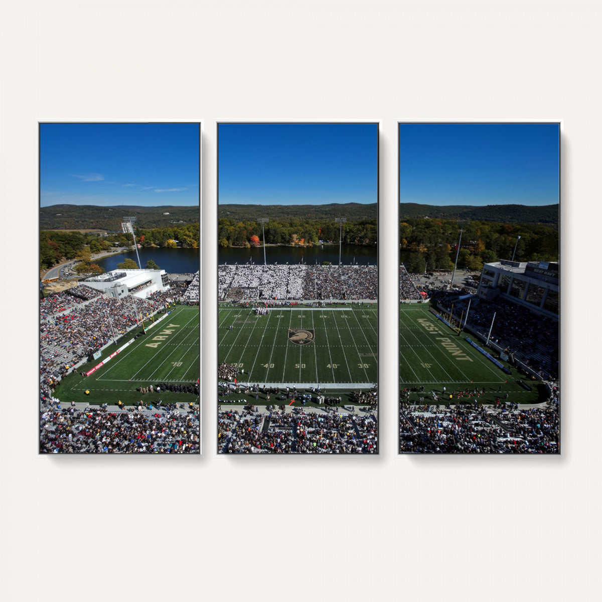 52056-MGV-CV-36X24 - Army Black Knights Football Team Print - West Point Michie Stadium Wall Art Canvas Print