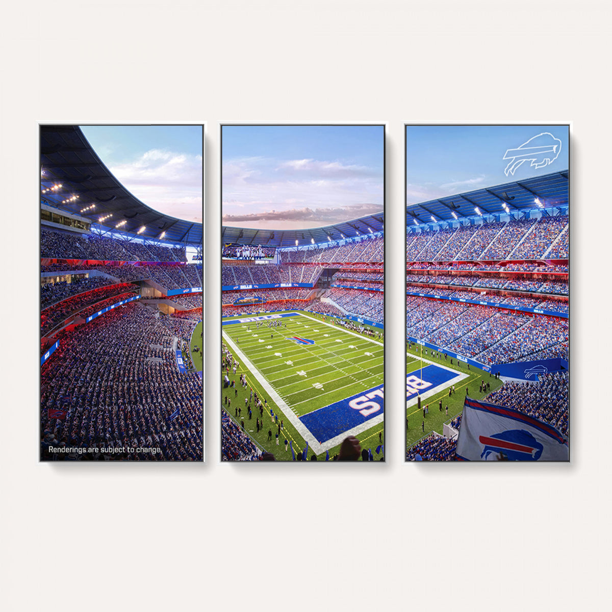 57873-MGV-CV-36X24 - Buffalo Bills Football Team Print Canvas - Buffalo Highmark Stadium Wall Art Canvas Print