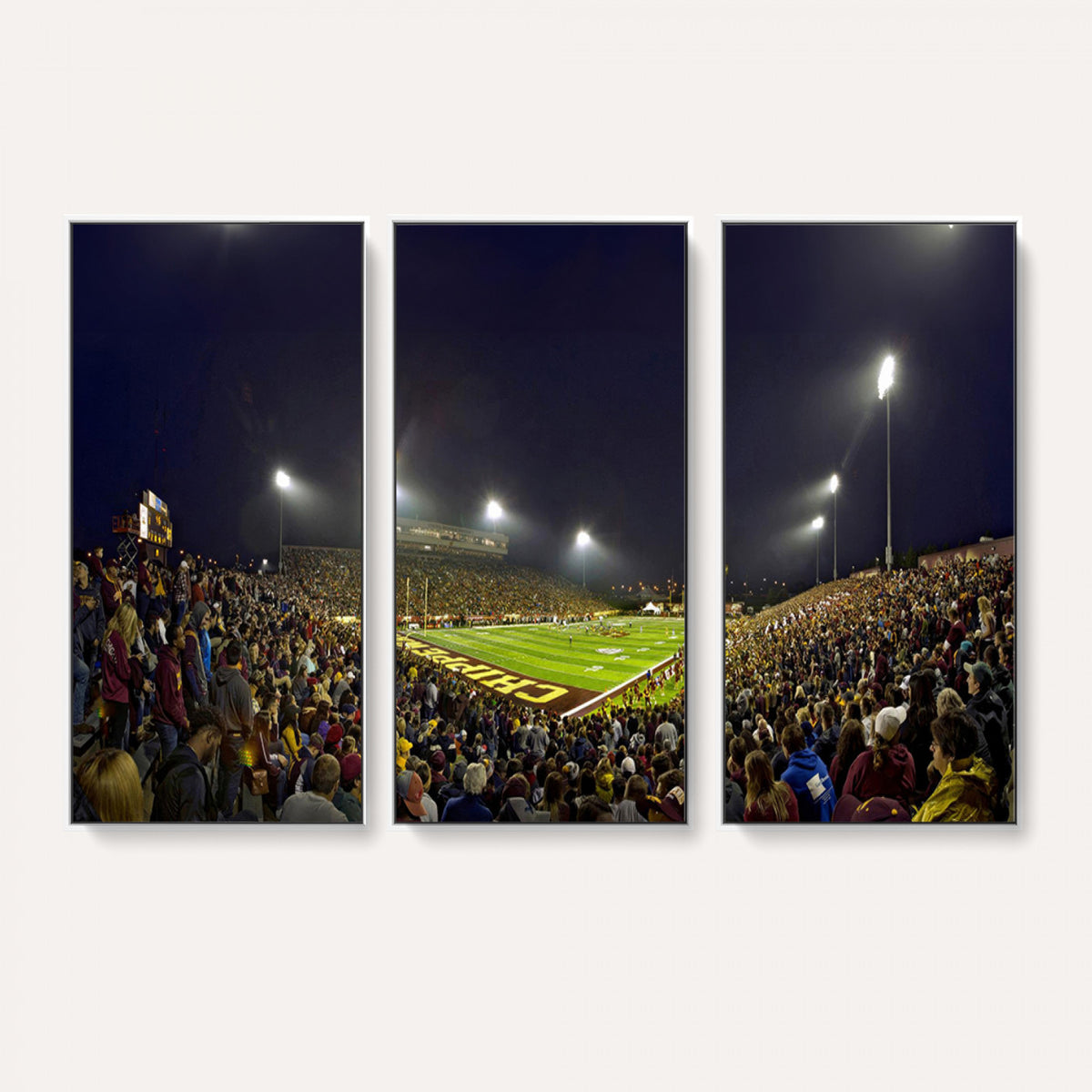 45619-MGV-CV-36X24 - Central Michigan University Chippewas Canvas Wall Art, Football Team Print - Mount Pleasant
