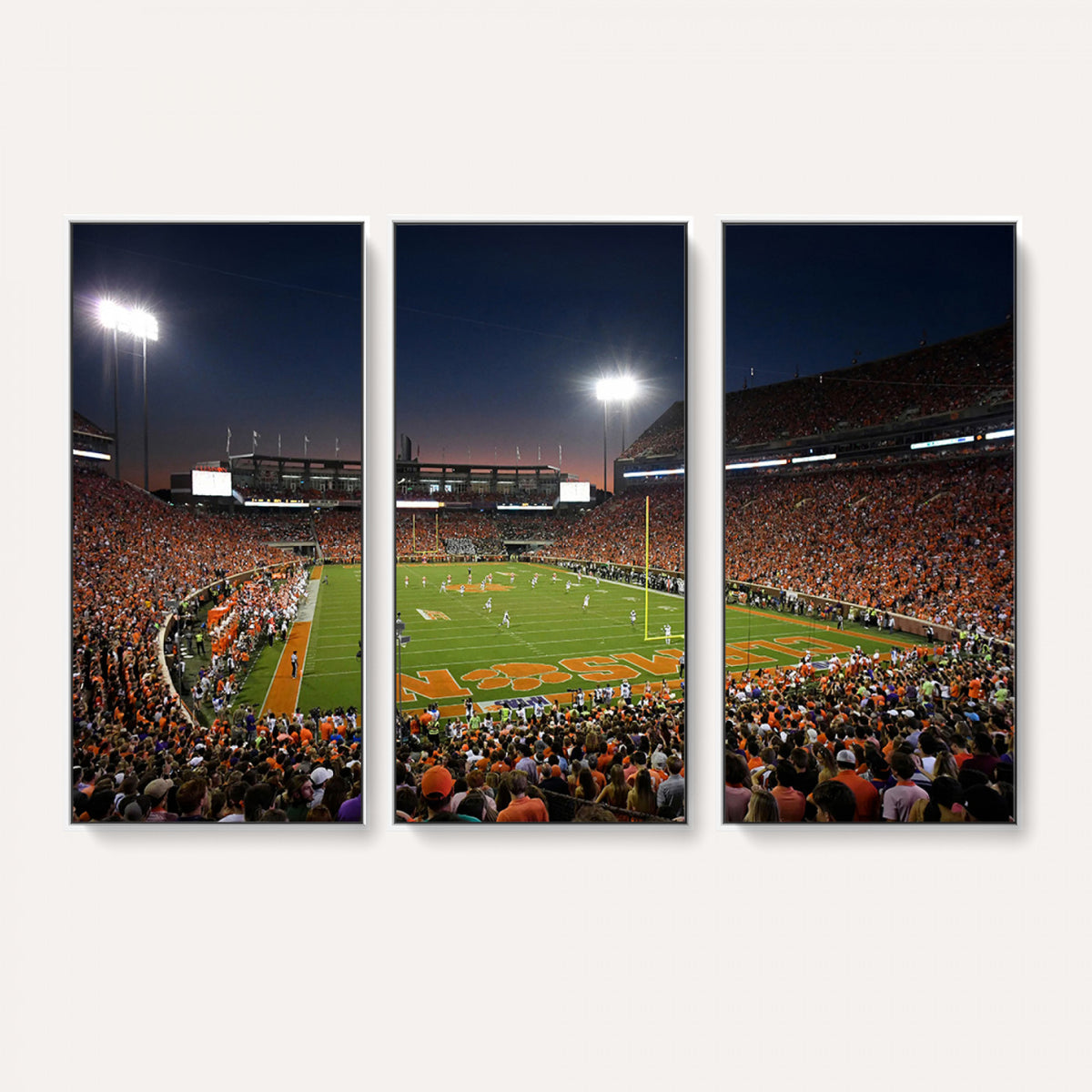 32340-MGV-CV-36X24 - Clemson University Tigers Art Print, Football Team Print