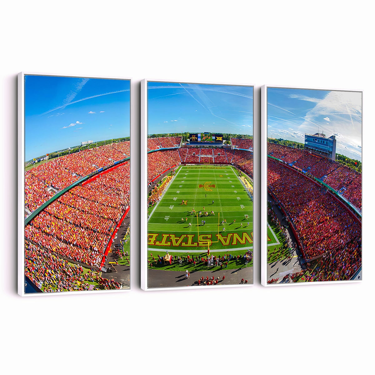 36706-MGV-CV-24X16 - Iowa State University Cyclones Football Team Print, Ames, Framed and Ready to Hang