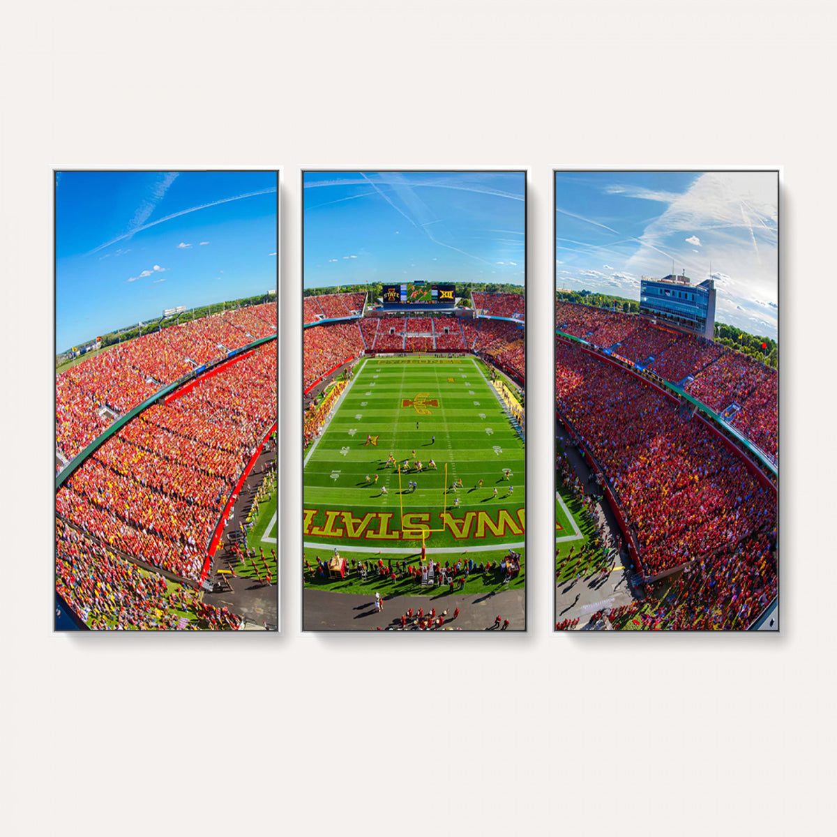 36706-PAN-FL-20X10 - Iowa State University Cyclones Football Team Print - Ames Jack Trice Stadium Art Canvas Print