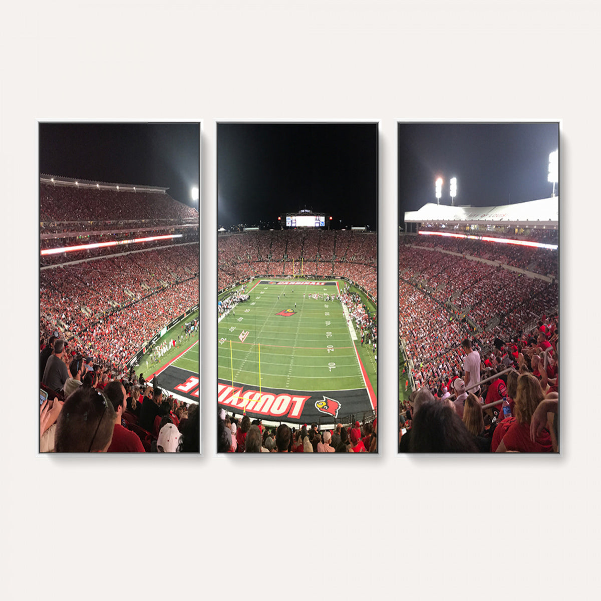 51251-PAN-FL-20X10 - University of Louisville Cardinals Football Team Print - Louisville Cardinal Stadium Wall Art Canvas