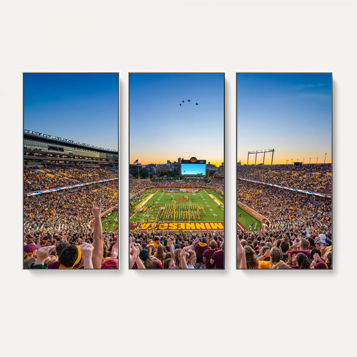 84421-MGV-CV-36X24 - University of Minnesota Golden Gophers Art Print, Football Team Print - Minneapolis Huntington Bank