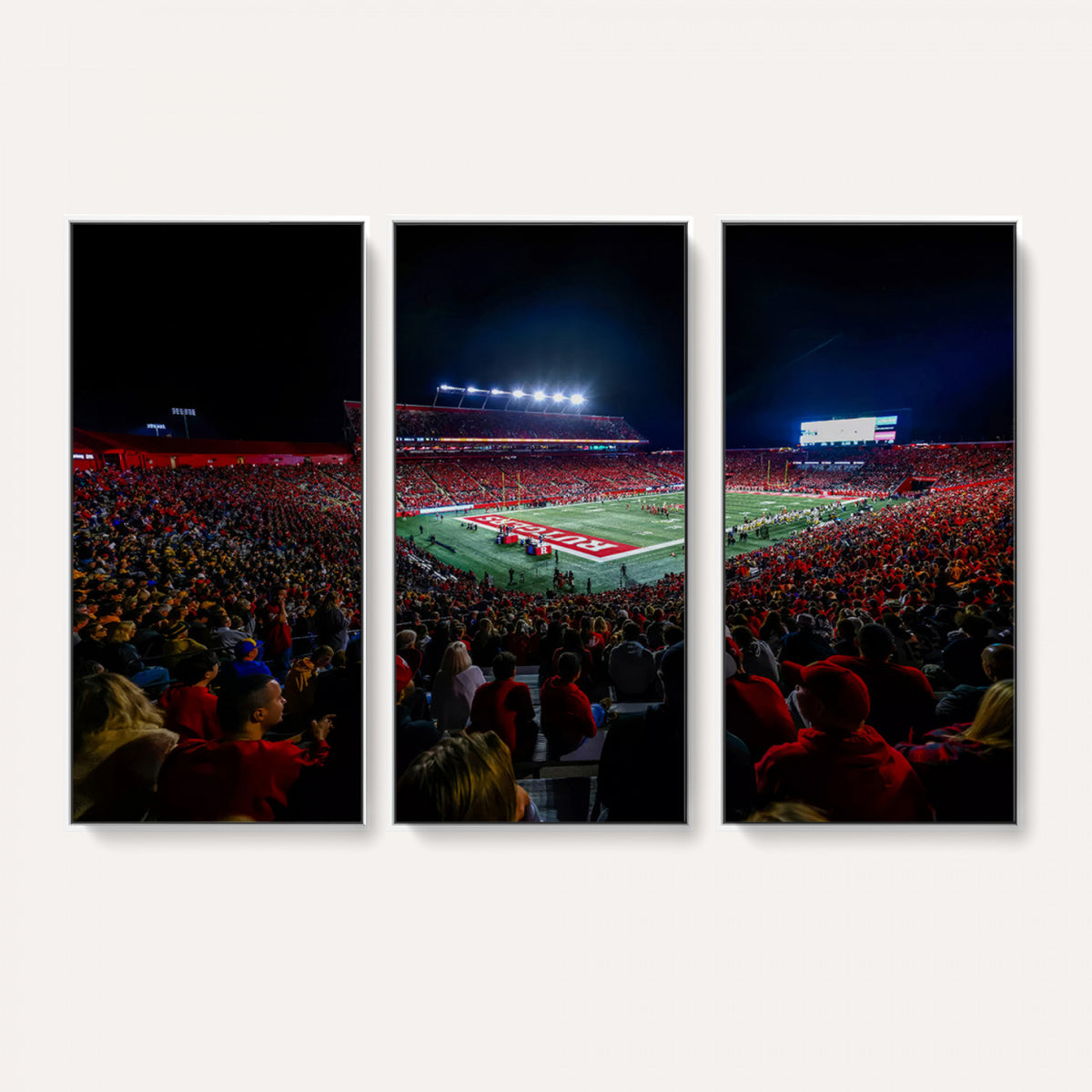 18115-PAN-FL-20X10 - Rutgers Scarlet Knights Football Team Print - SHI Stadium, Piscataway Wall Art Canvas Print
