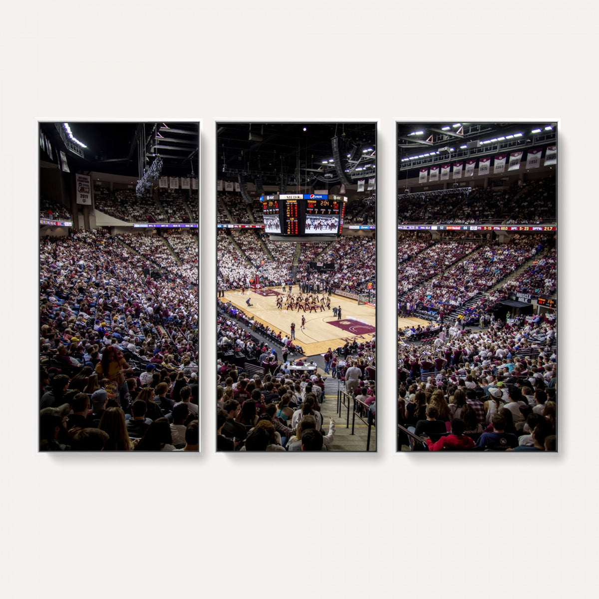 76876-MGV-CV-36X24 - University of Nebraska Cornhuskers Basketball Team Print - Lincoln Red Arena Wall Art Canvas Print