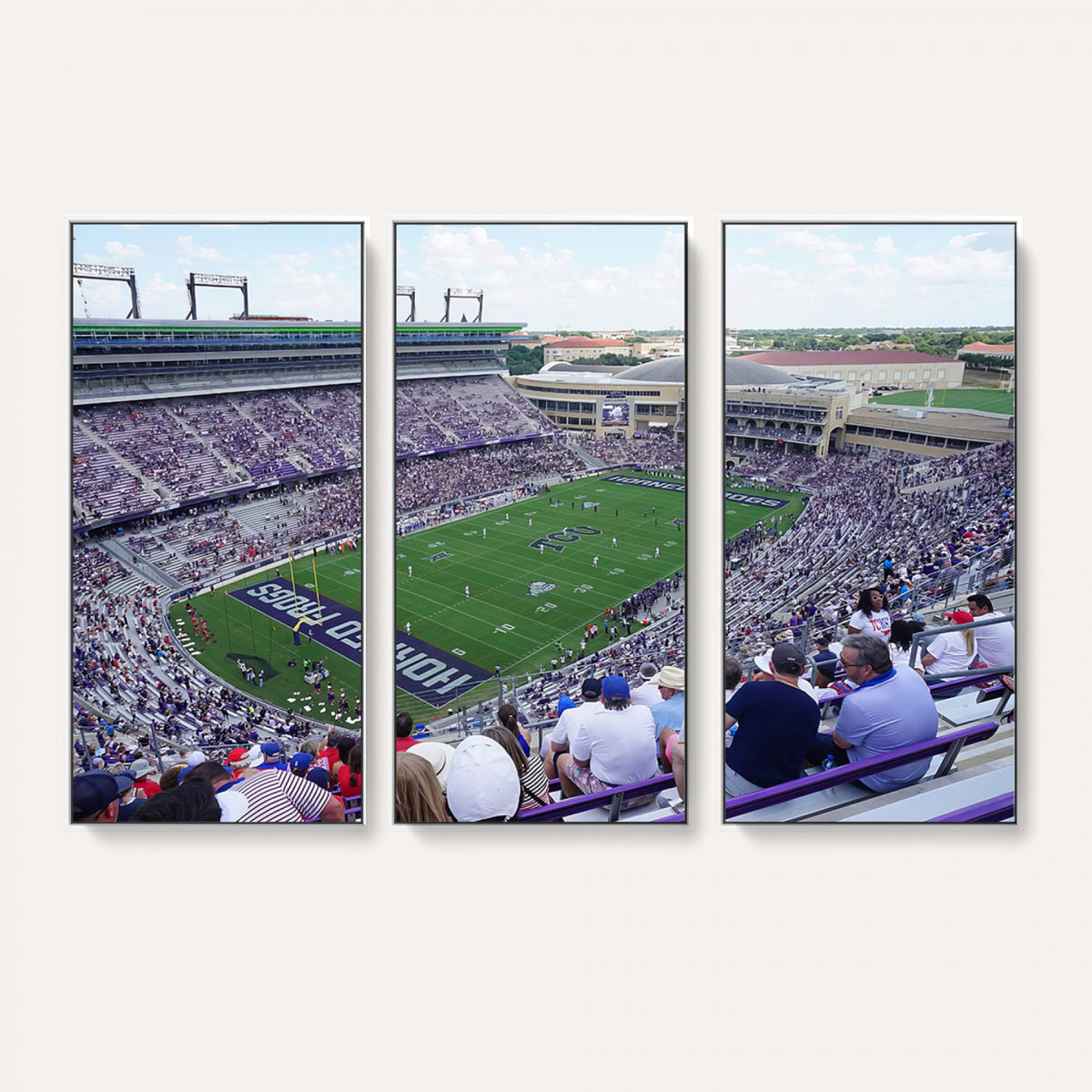 95139-MGV-CV-36X24 - The Texas Christian University TCU Horned Frogs Football Team Print, Fort Worth