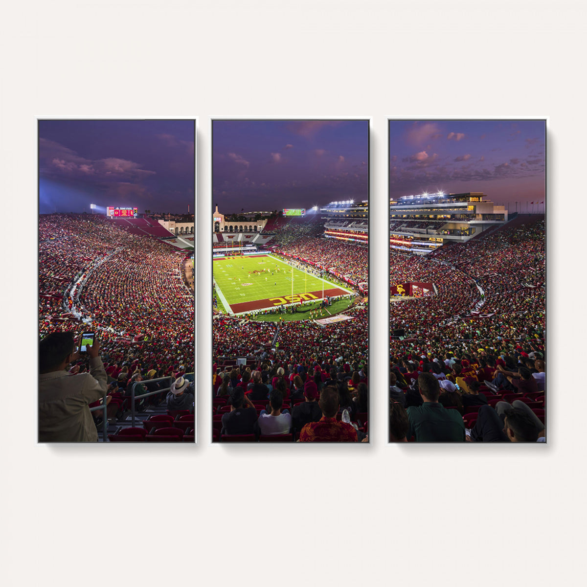73373-MGV-CV-36X24 - The University of Southern California USC Trojans Football Team Print, Extra Large Game Room Wall Decor