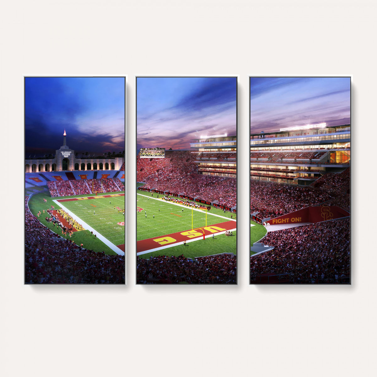 71879-MGV-CV-36X24 - The University of Southern California USC Trojans Football Team Print, Framed and Ready to Hang