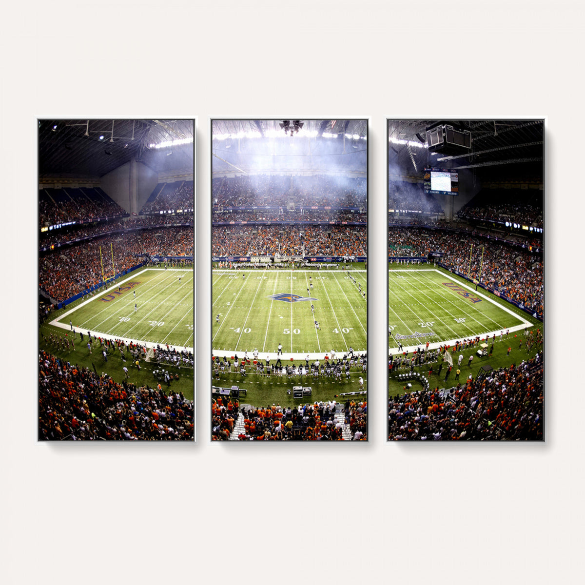 46972-MGV-CV-36X24 - The University of Texas at San Antonio Roadrunners Football Team Print, Framed and Ready to Hang