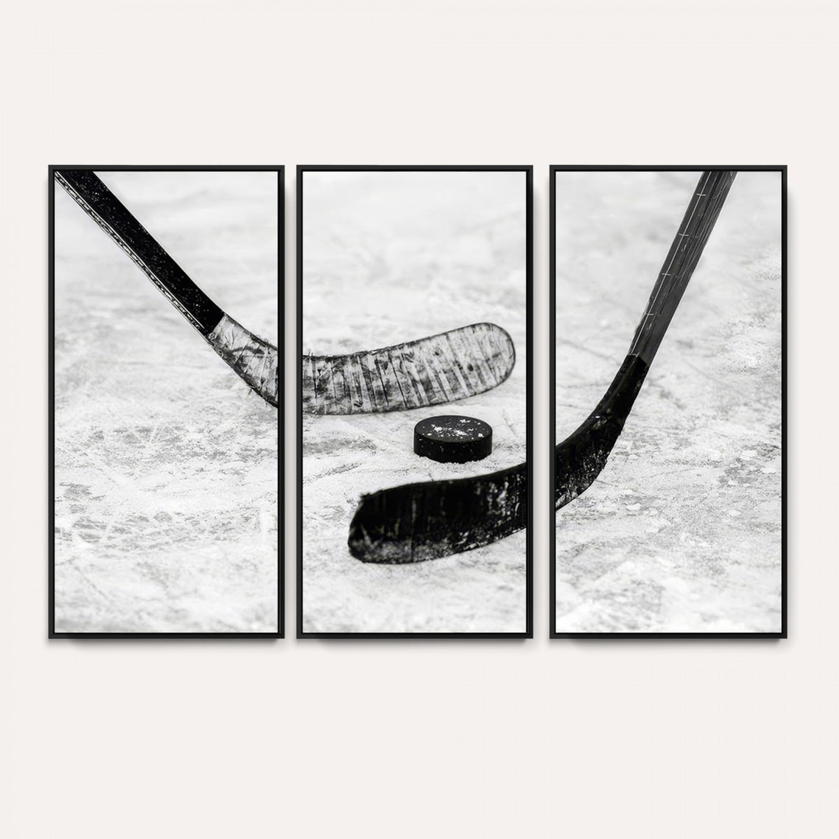 82900-MGV-CV-36X24 - Winter Ice Hockey Sport Canvas Wall Art Print, Hockey Wall Decor