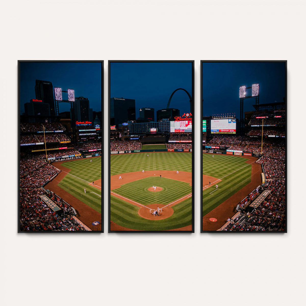 38612-MGV-CV-36X24 - St. Louis Cardinals Baseball Team Print - Busch Stadium Wall Art