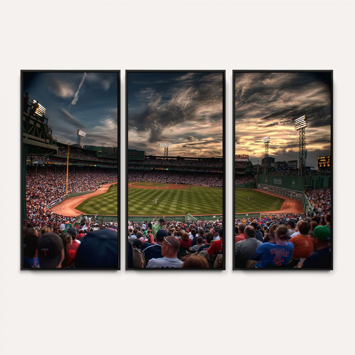 53432-MGV-CV-36X24 - Boston Red Sox Baseball Team Print, Massachusetts Fenway Park Stadium Wall Art Canvas Print
