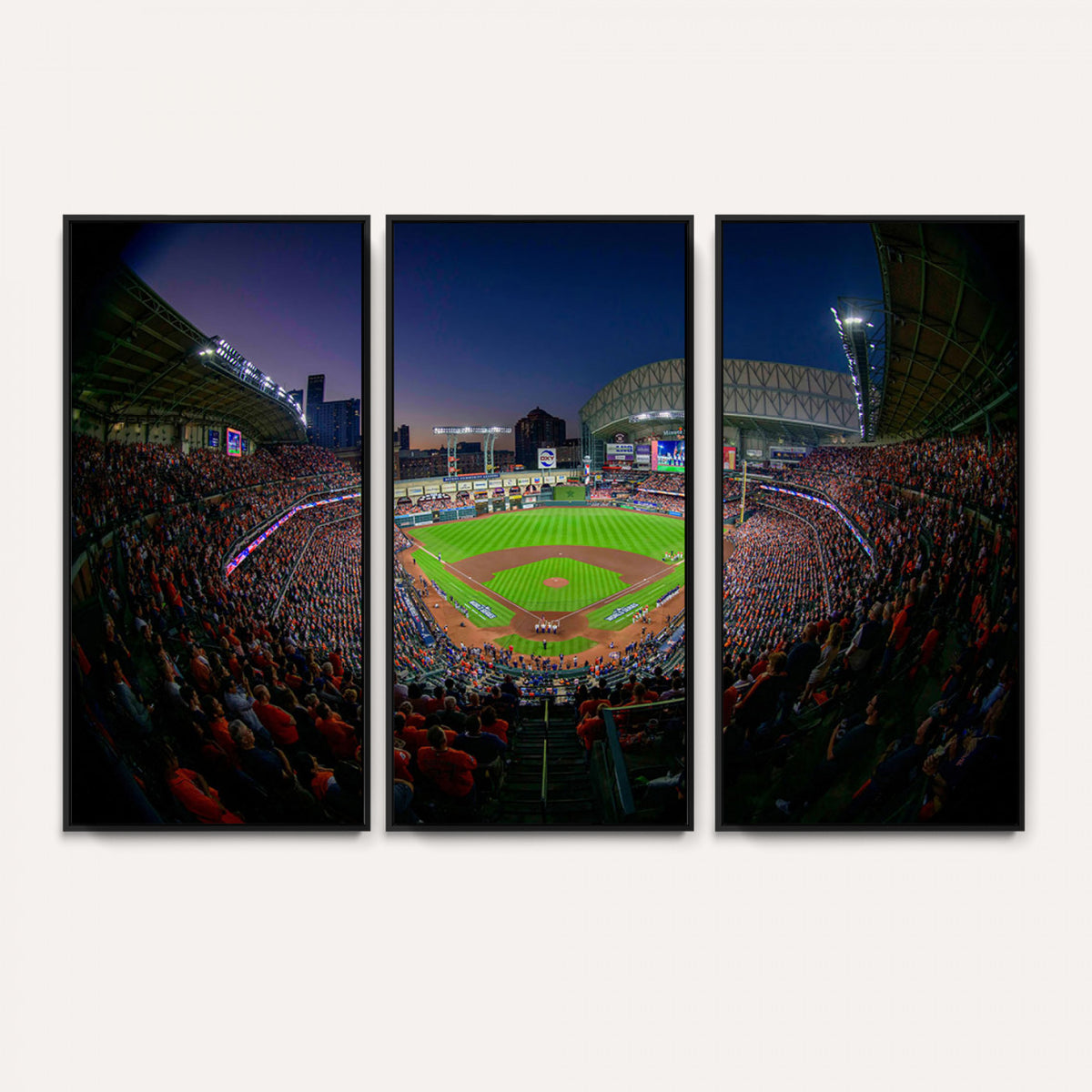 44322-MGV-CV-36X24 - Houston Astros Baseball Print Canvas, Houston Minute Maid Park Stadium Wall Art