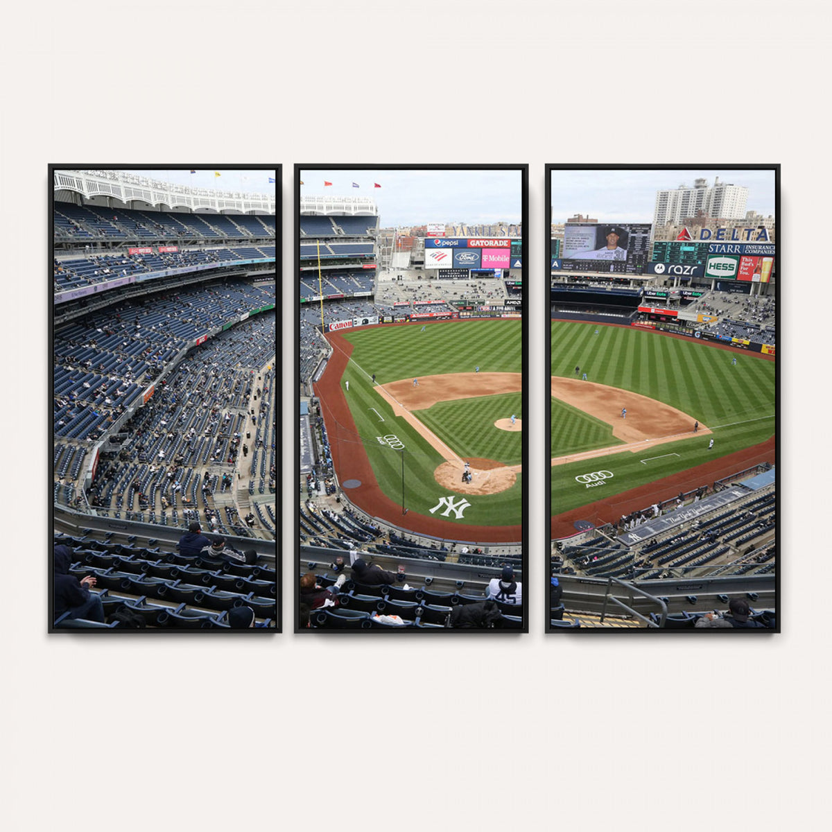 45784-MGV-CV-36X24 - New York Yankees Baseball Team Print, Yankee Stadium Wall Art Canvas Print