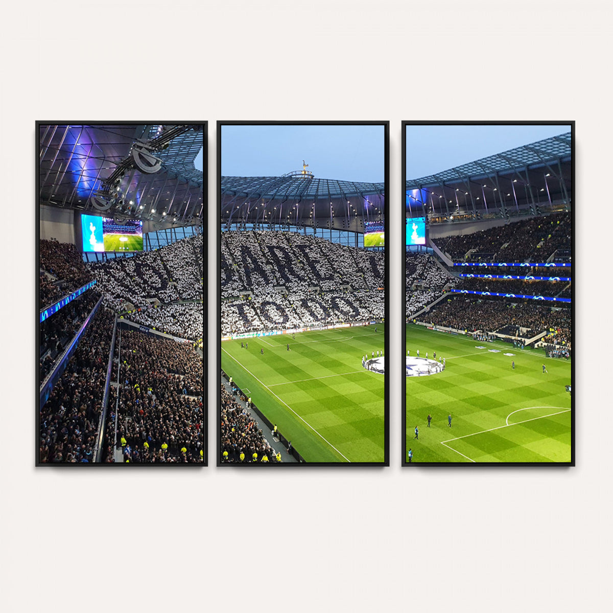 38765-MGV-CV-36X24 - Tottenham Hotspur Stadium Canvas Print, Match Day Triple Canvas Wall Art