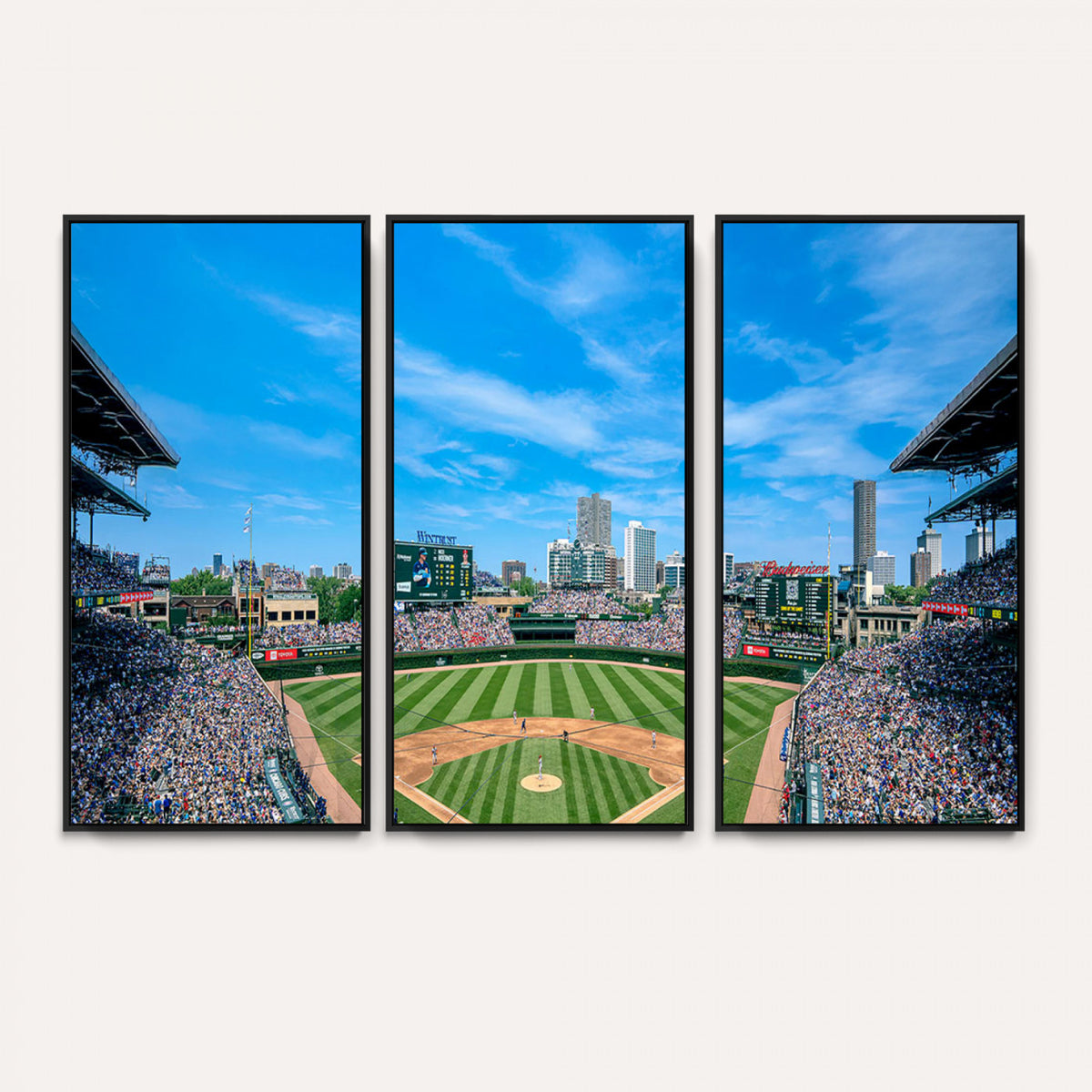32373-MGV-CV-36X24 - Wrigley Field Chicago Cubs Panoramic Art Multi-Piece Canvas