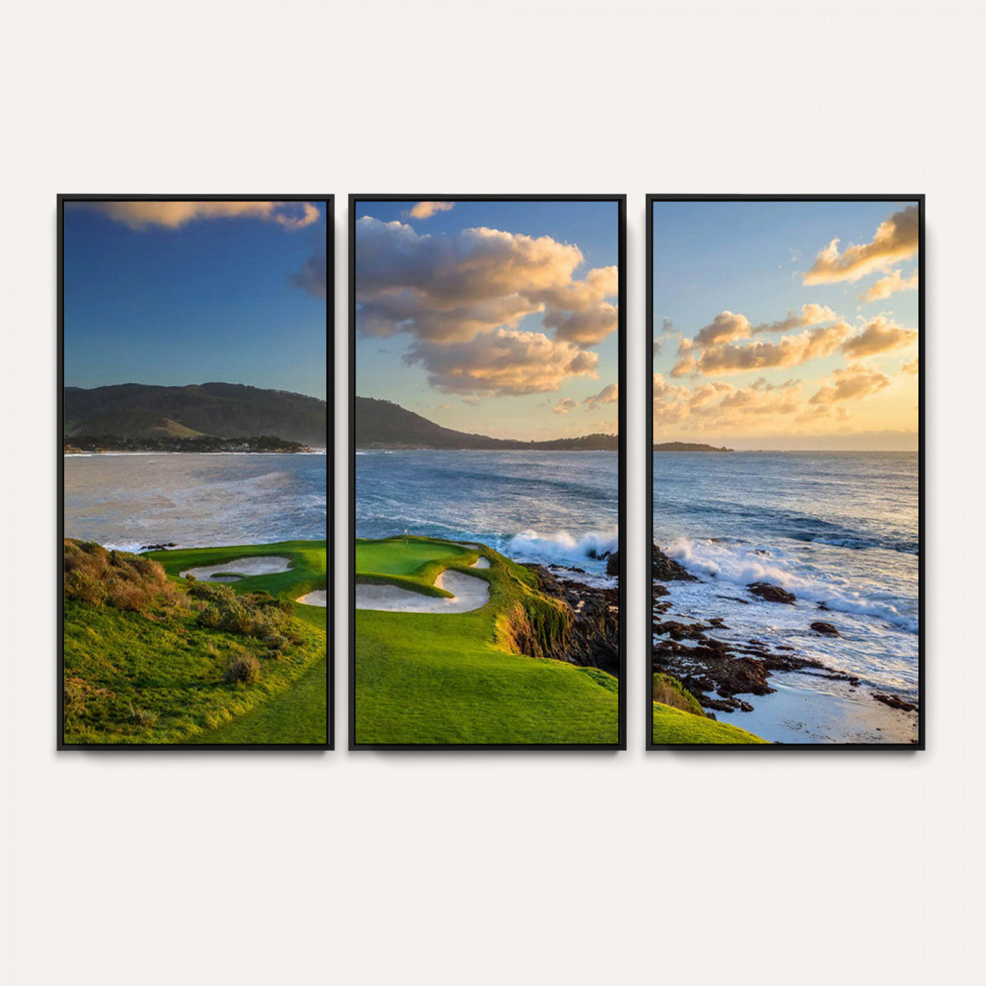 Pebble Beach Golf Links Wall Art | Coastal Golf Canvas Print