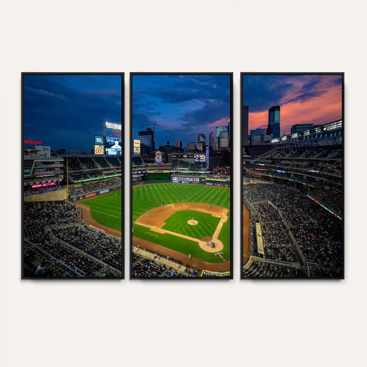 68222753-MGV-CV-36X24 - Target Field Wall Art Canvas Print, Baseball Stadium Scene