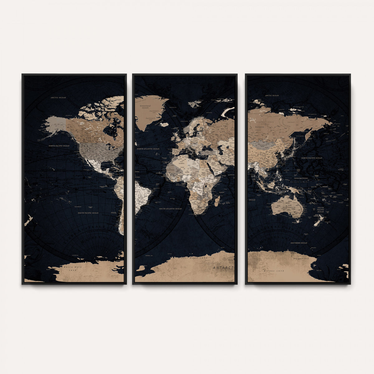 25812727-MGV-CV-36X24 - Grunge Wall Art World Map Canvas Print
