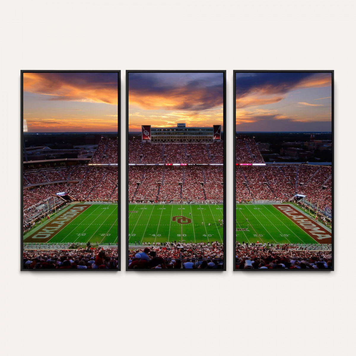 51457497-MGV-CV-36X24 - Oklahoma Sooners Stadium Wall Art Canvas Print, College Football Decor