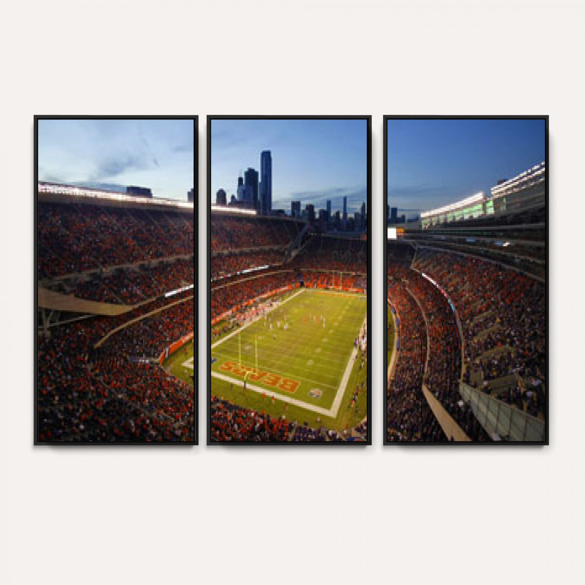 50691720-MGV-CV-36X24 - Chicago Bears Soldier Field Canvas Wall Art, NFL Stadium Panorama Print, Football Arena Photography for Sports Fans