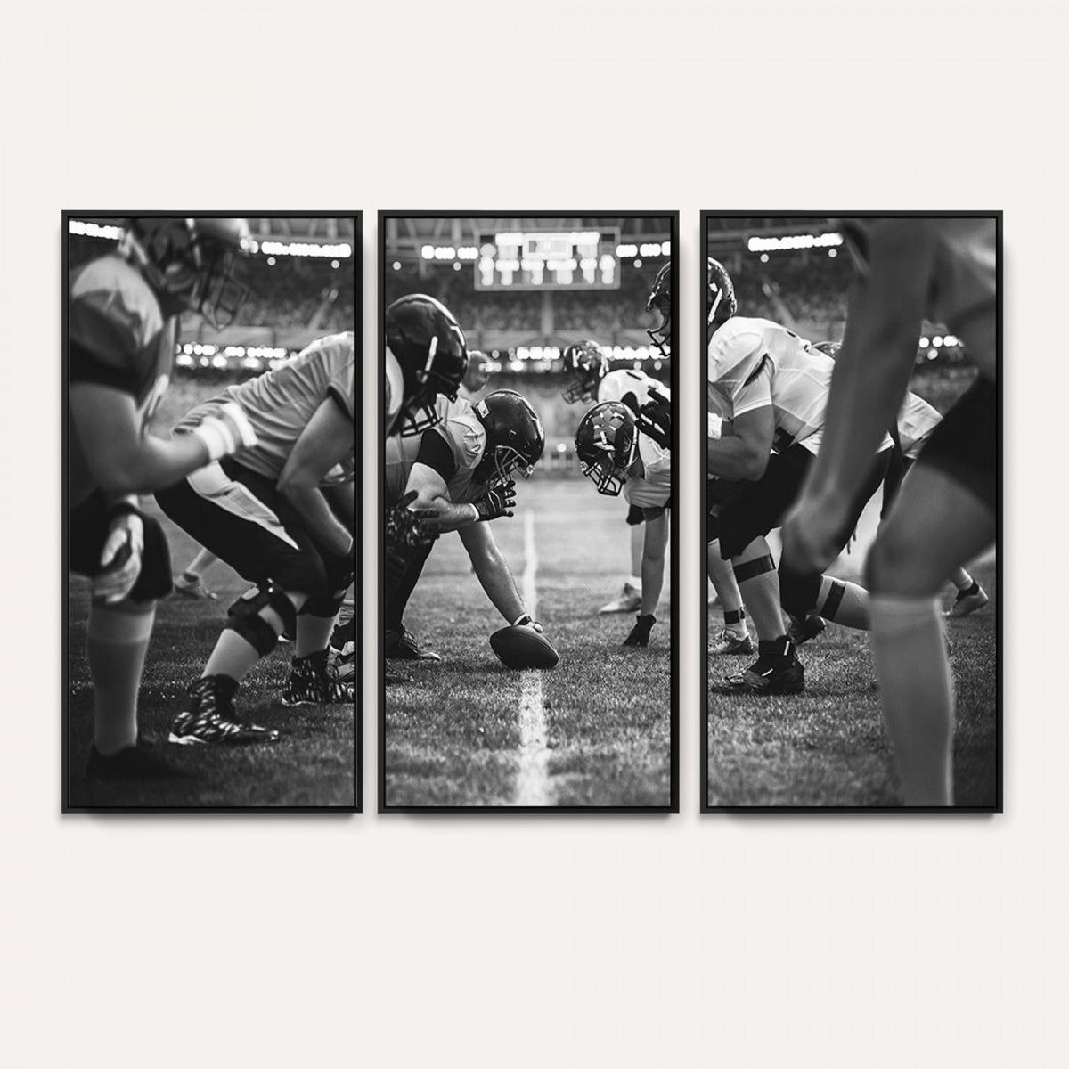 13273-MGV-CV-36X24 - American Football Wall Art Canvas Print Framed Stadium Sport